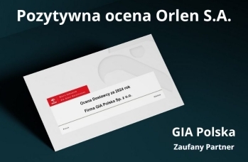 GIA Polska wśród sprawdzonych dostawców Orlen S.A. w 2024 roku